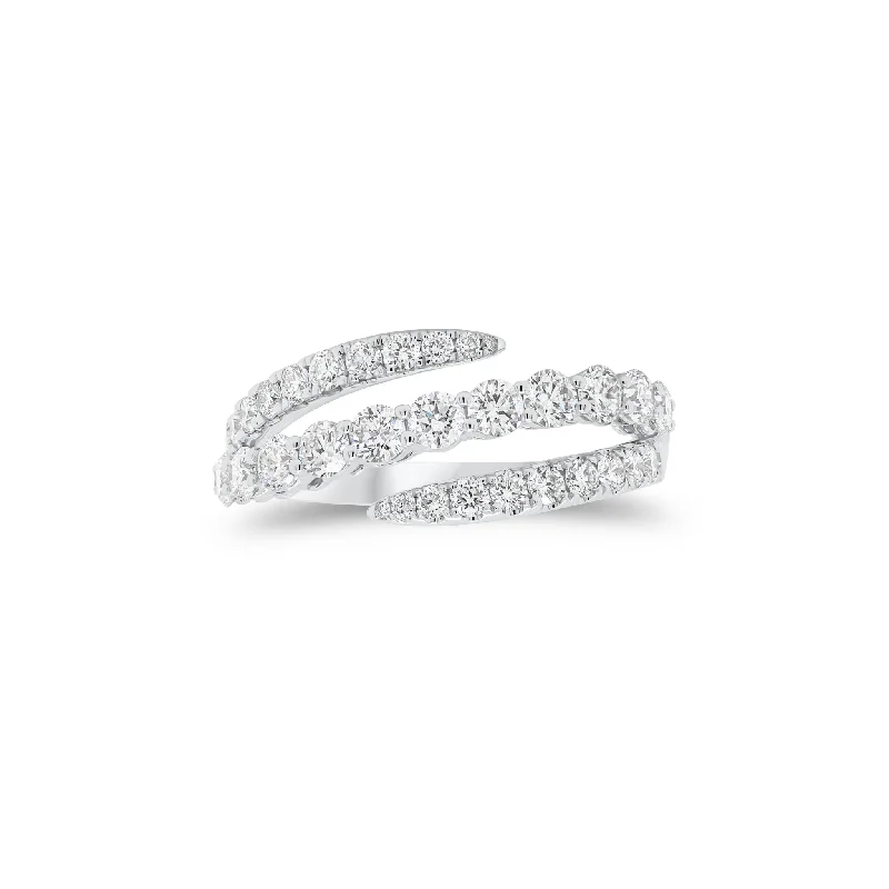 Statement - Making Fashion Rings in Gold - Plated Brass with Oversized Cubic Zirconia StonesDiamond Multi-Band Bypass Ring Statement - Making Fashion Rings in Gold - Plated Brass with Oversized Cubic Zirconia StonesDiamond Multi-Band Bypass Ring