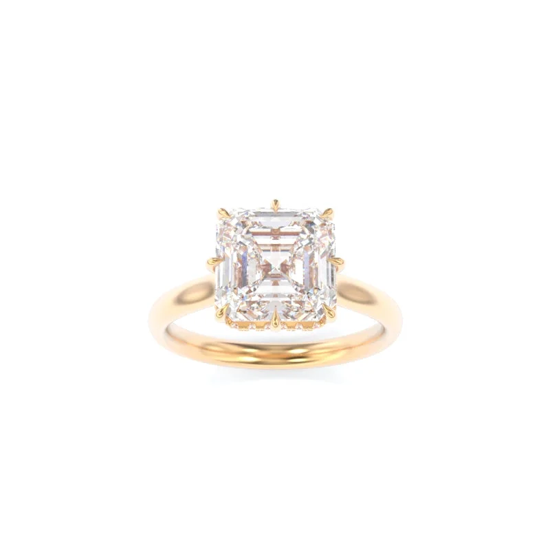 Men's Sapphire Engagement Rings in 18K White Gold with Pave Diamond AccentsLynnieBeth Solitaire Asscher Men's Sapphire Engagement Rings in 18K White Gold with Pave Diamond AccentsLynnieBeth Solitaire Asscher