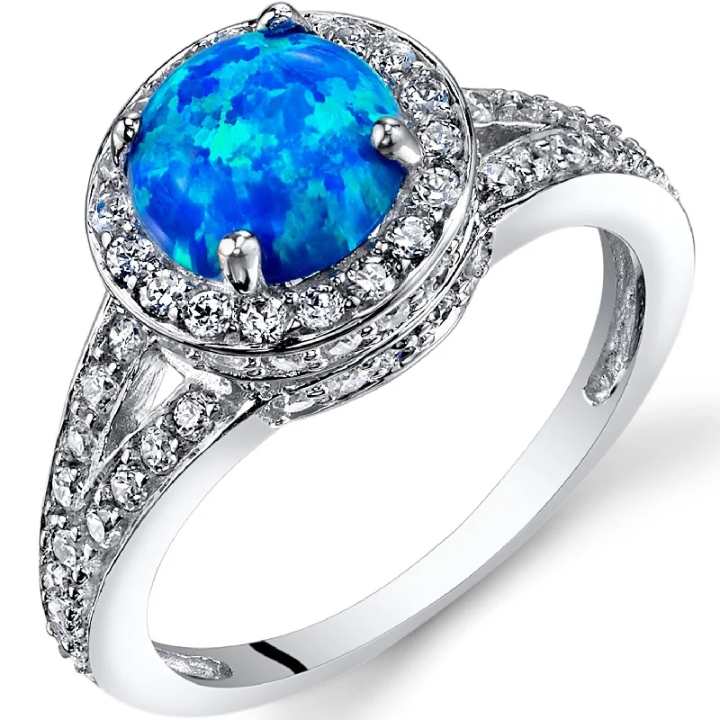 Tanzanite Gemstone Rings in 10K Gold with a Trilogy Design for a Sophisticated GiftSterling Silver 1 ct Blue Opal Halo Ring Tanzanite Gemstone Rings in 10K Gold with a Trilogy Design for a Sophisticated GiftSterling Silver 1 ct Blue Opal Halo Ring