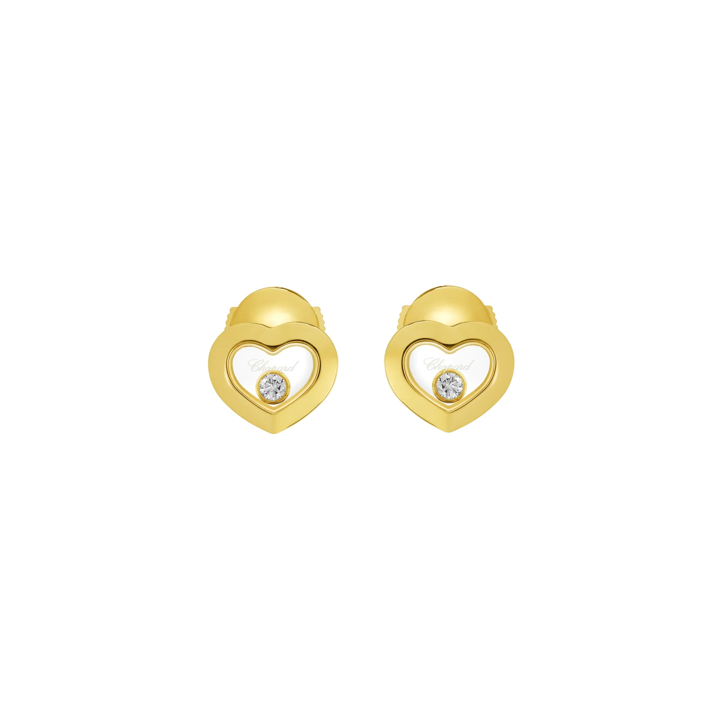 Chopard Happy Diamonds Icons 18ct Yellow Gold 0.10ct Diamond Stud Earrings