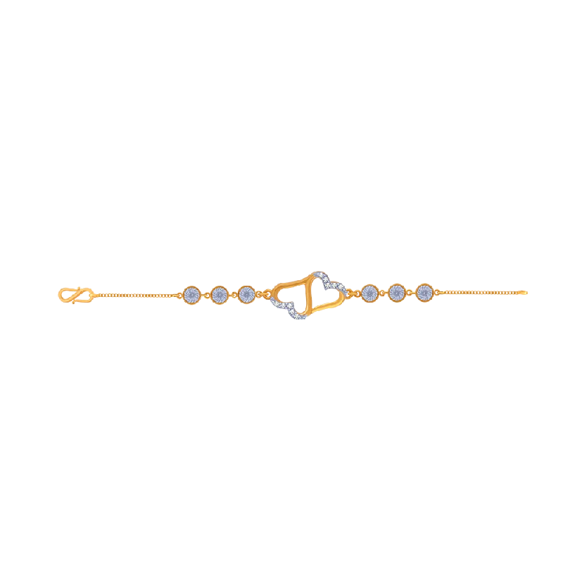 Women's Diamond Rings with Side - Stone Pave Setting for a Sparkling and Continuous Shine14KT (585) Yellow Gold And American Diamond Bracelet For Women Women's Diamond Rings with Side - Stone Pave Setting for a Sparkling and Continuous Shine14KT (585) Yellow Gold And American Diamond Bracelet For Women