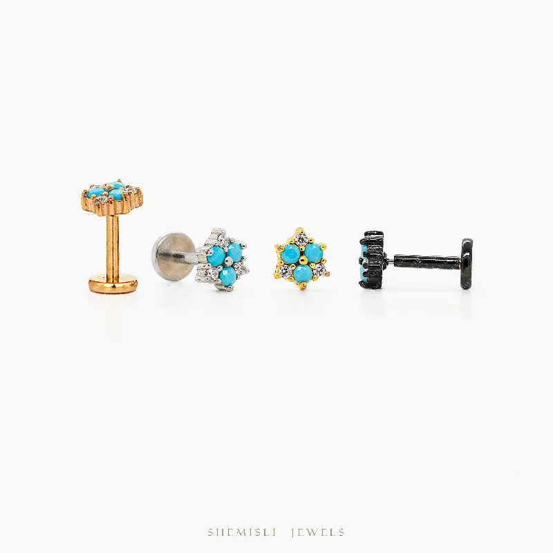 14K Gold Plated Heart - Shaped Stud Earrings for a Romantic and Feminine LookTiny Turquoise Flower Threadless Flat Back Nose Stud, 20,18,16ga, 5-10mm Unisex, Surgical Steel SHEMISLI SS1000 14K Gold Plated Heart - Shaped Stud Earrings for a Romantic and Feminine LookTiny Turquoise Flower Threadless Flat Back Nose Stud, 20,18,16ga, 5-10mm Unisex, Surgical Steel SHEMISLI SS1000