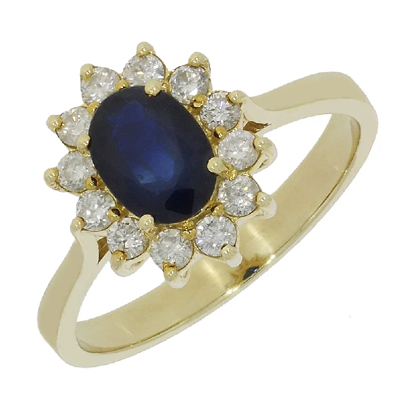 Women's Solitaire Diamond Rings with Round - Cut Diamonds and Platinum Settings for an Elegant Engagement9ct Yellow Gold Sapphire & Diamond Cluster Ring Women's Solitaire Diamond Rings with Round - Cut Diamonds and Platinum Settings for an Elegant Engagement9ct Yellow Gold Sapphire & Diamond Cluster Ring