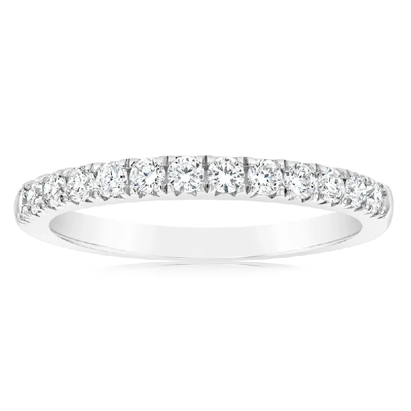 Three - Stone Women's Diamond Rings Symbolizing Past, Present, and Future with Emerald - Cut DiamondsLuminesce Lab Grown Diamond 1/2 Carat Silver Eternity Ring Three - Stone Women's Diamond Rings Symbolizing Past, Present, and Future with Emerald - Cut DiamondsLuminesce Lab Grown Diamond 1/2 Carat Silver Eternity Ring