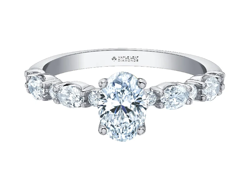 Art Deco - Inspired Women's Diamond Rings with Geometric Designs and Baguette - Cut DiamondsContemporary Oval Diamond Engagement Ring Art Deco - Inspired Women's Diamond Rings with Geometric Designs and Baguette - Cut DiamondsContemporary Oval Diamond Engagement Ring