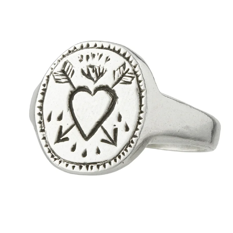 Enamel - Coated Fashion Rings in Bright Colors with Animal - Print PatternsPierced Heart Ring Enamel - Coated Fashion Rings in Bright Colors with Animal - Print PatternsPierced Heart Ring