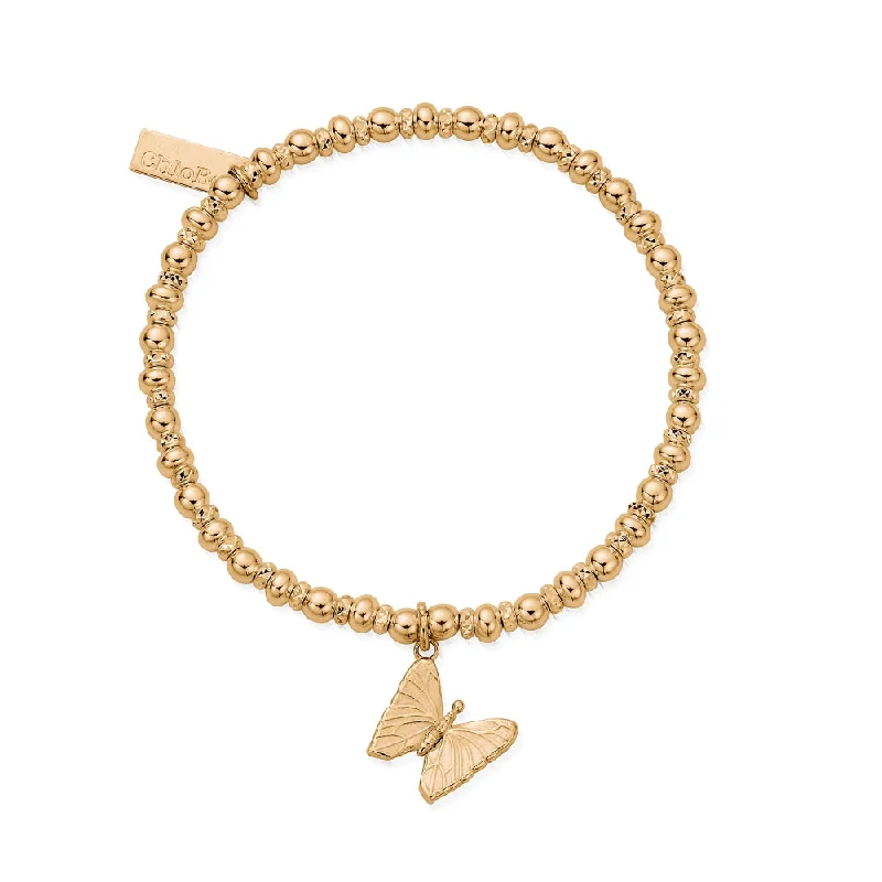 Chlobo Iconics Gold Plated Didi Sparkle Butterfly Bracelet