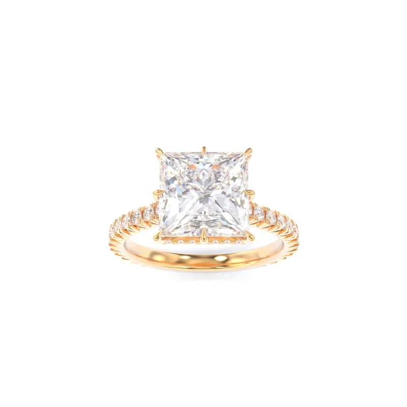 Men's Sapphire Engagement Rings in 18K White Gold with Pave Diamond AccentsLynnieBeth Ring Princess Men's Sapphire Engagement Rings in 18K White Gold with Pave Diamond AccentsLynnieBeth Ring Princess