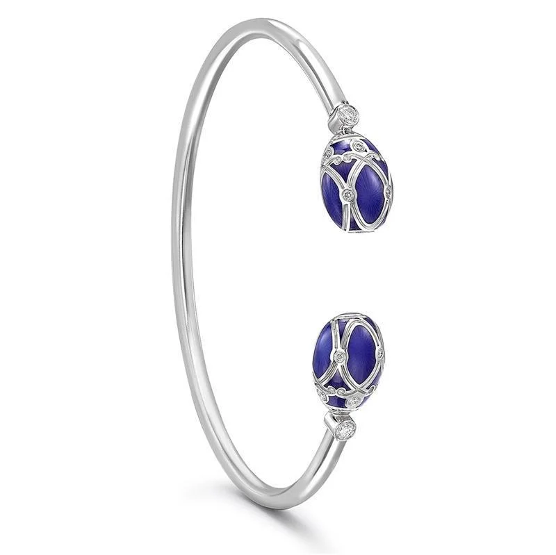 Resin Bangles with Embedded Dried Flowers Faberge Palais Yelagin 18ct White Gold Royal Blue Open Set Bangle Resin Bangles with Embedded Dried Flowers Faberge Palais Yelagin 18ct White Gold Royal Blue Open Set Bangle