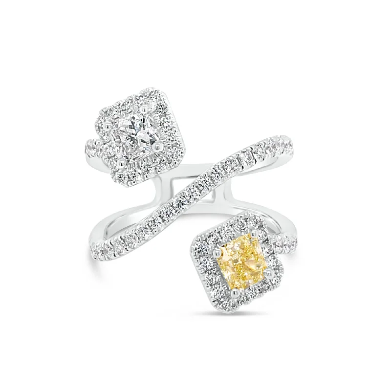 Open - Band Fashion Rings in Sterling Silver with Gemstone InlaysYellow Diamond Wrap Ring Open - Band Fashion Rings in Sterling Silver with Gemstone InlaysYellow Diamond Wrap Ring