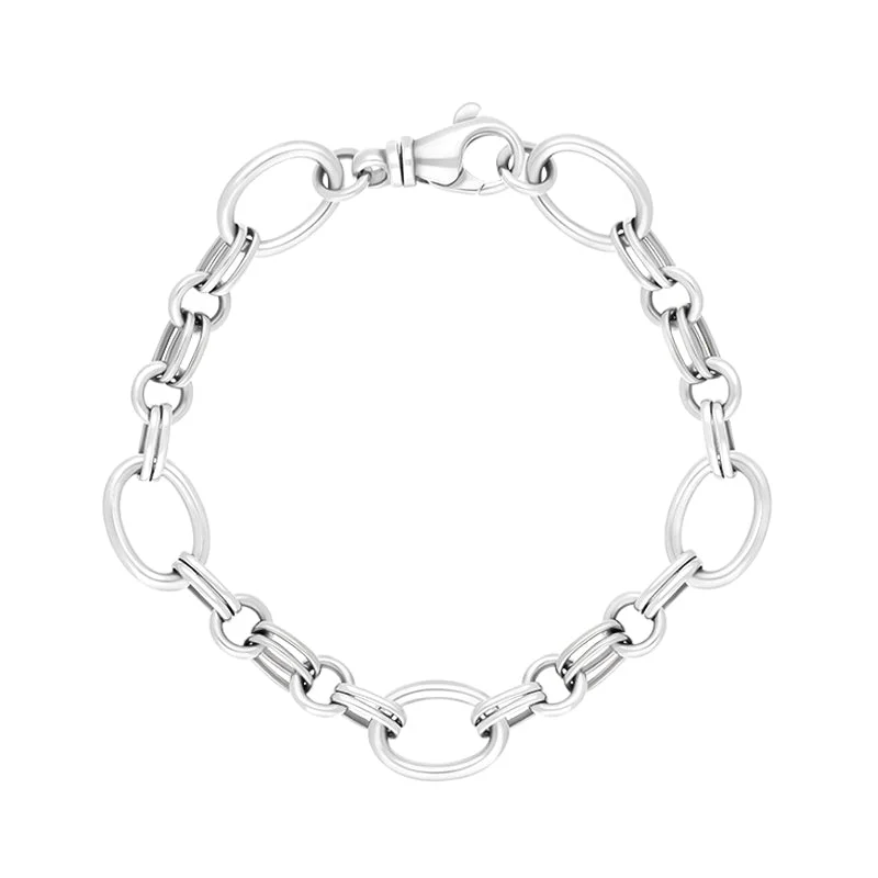 Sterling Silver Double Link Handmade Bracelet