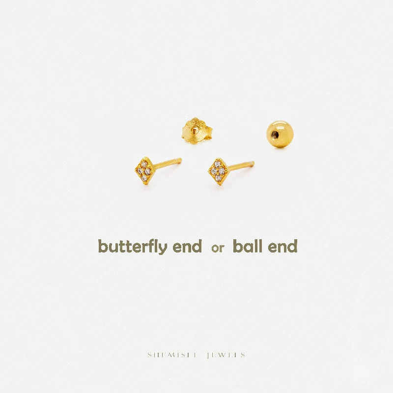Hypoallergenic Sterling Silver Star - Studded Stud Earrings for Sensitive EarsSuper Dainty CZ Diamond Shape Stud, Unisex, Gold, Silver SHEMISLI SS498 Butterfly End, SS499 Screw Ball End (Type A) Hypoallergenic Sterling Silver Star - Studded Stud Earrings for Sensitive EarsSuper Dainty CZ Diamond Shape Stud, Unisex, Gold, Silver SHEMISLI SS498 Butterfly End, SS499 Screw Ball End (Type A)