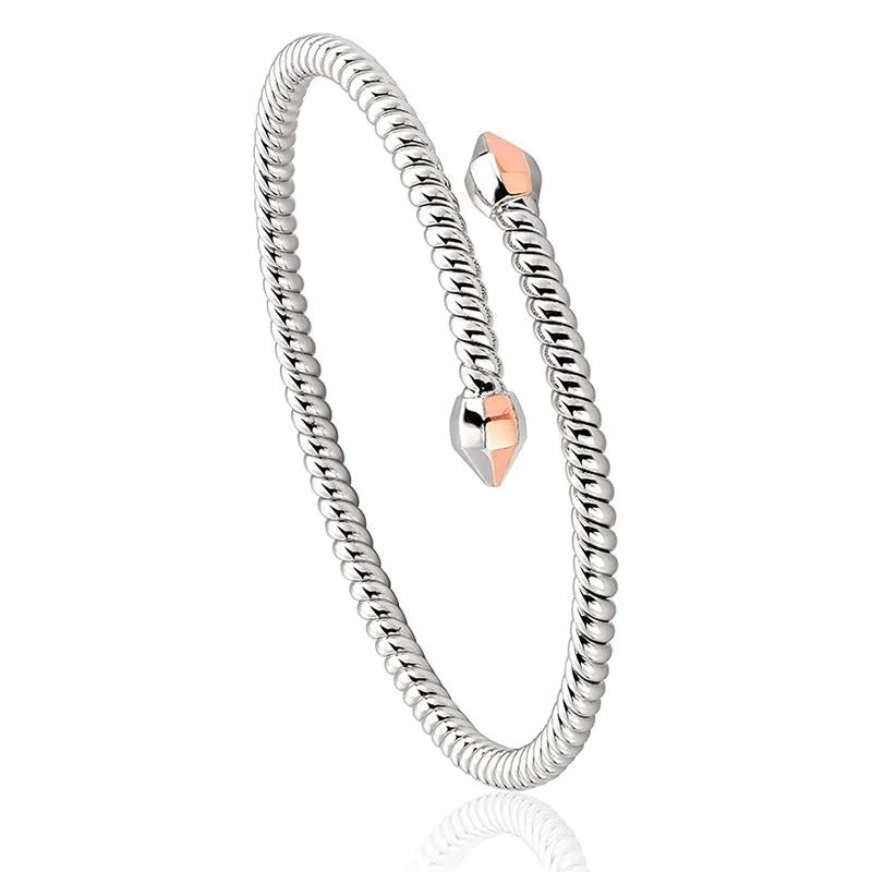 Adjustable Fabric Bangles with Embroidered Floral Designs Clogau Sterling Silver Twist Mens Bangle
