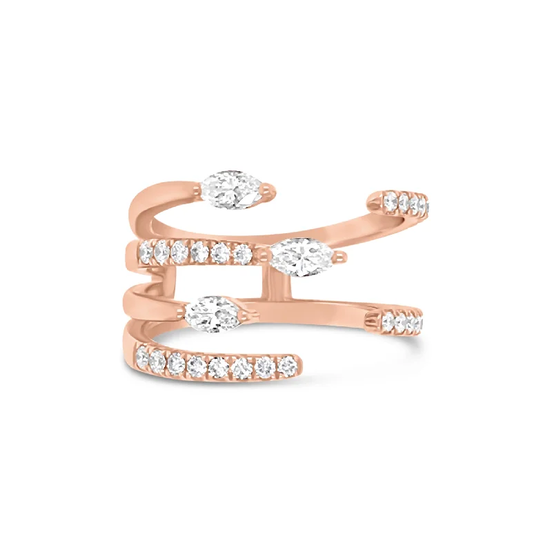 Fashion Rings with Initial Charms in Silver - Plated Metal for a Custom AccessoryMarquise Diamond Fashion Cut-out Ring Fashion Rings with Initial Charms in Silver - Plated Metal for a Custom AccessoryMarquise Diamond Fashion Cut-out Ring