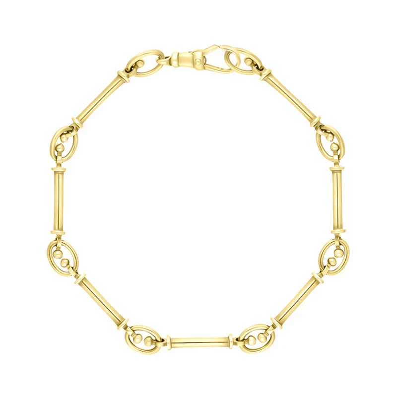 9ct Yellow Gold Handmade Baton Link Bracelet
