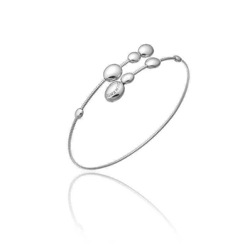 Wood - Carved Bangles with Intricate Celtic Patterns Chimento Armillas Acqua 18ct White Gold Droplets Crossover Bangle Wood - Carved Bangles with Intricate Celtic Patterns Chimento Armillas Acqua 18ct White Gold Droplets Crossover Bangle