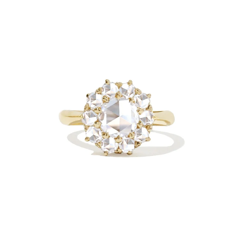 Men's Lapis Lazuli Engagement Rings in Sterling Silver with a Star - Shaped Stone SettingRose Diamond Cluster Ring Men's Lapis Lazuli Engagement Rings in Sterling Silver with a Star - Shaped Stone SettingRose Diamond Cluster Ring