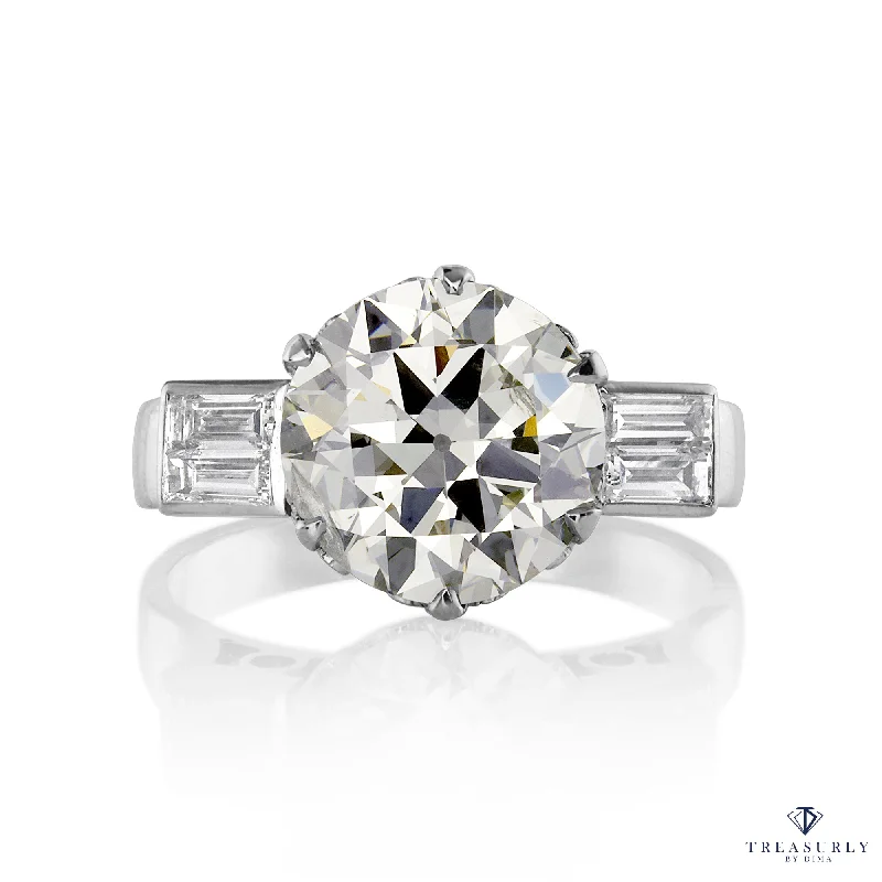 Adjustable Women's Diamond Rings with a Flexible Band for a Comfortable and Custom FitGIA Art Deco 3.55ct OLD European Diamond Engagement Antique Vintage Platinum Ring Adjustable Women's Diamond Rings with a Flexible Band for a Comfortable and Custom FitGIA Art Deco 3.55ct OLD European Diamond Engagement Antique Vintage Platinum Ring