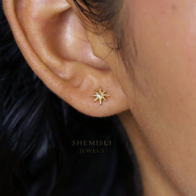 Glow - in - the - Dark Star Stud Earrings for a Mysterious and Night - Time - Friendly AccessoryTiny Star Studs Earrings, Starburst Studs, Celestial Earrings for Stacking Unisex, Gold, Silver SHEMISLI - SS032 Glow - in - the - Dark Star Stud Earrings for a Mysterious and Night - Time - Friendly AccessoryTiny Star Studs Earrings, Starburst Studs, Celestial Earrings for Stacking Unisex, Gold, Silver SHEMISLI - SS032