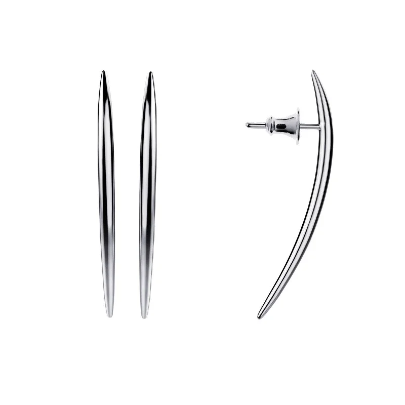 Shaun Leane Quill Sterling Silver Long Stud Earrings