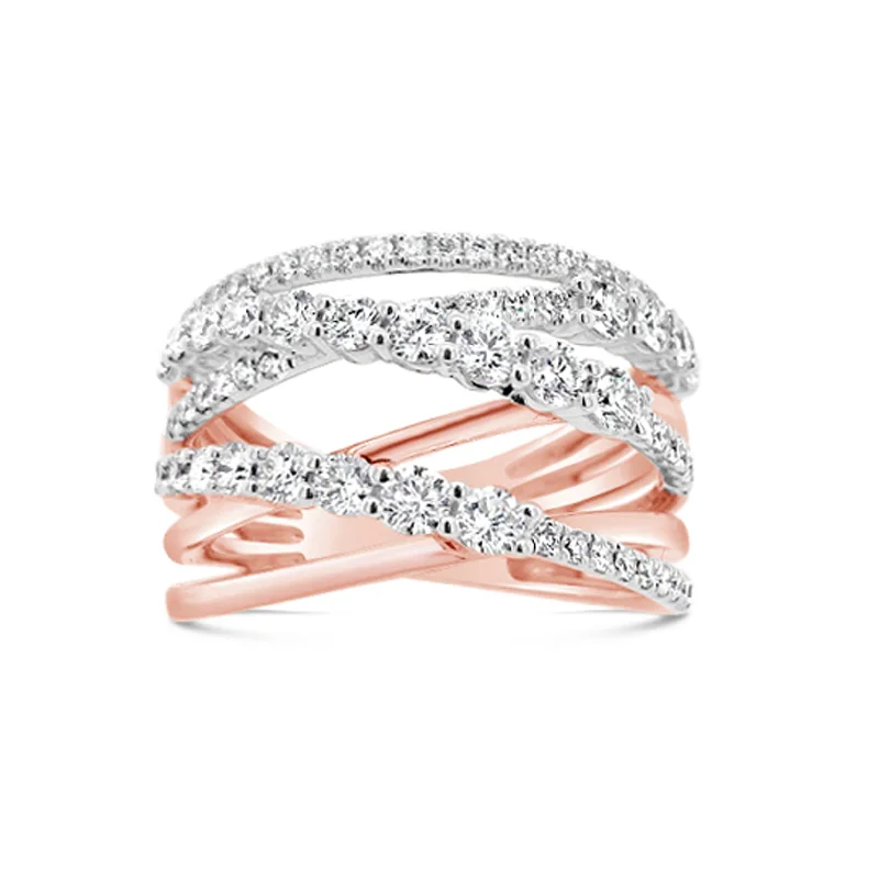 Fashion Rings with Zodiac Symbols in Gold - Filled Metal for a Personalized TouchProng-set Diamond & Gold Strand Fashion Ring Fashion Rings with Zodiac Symbols in Gold - Filled Metal for a Personalized TouchProng-set Diamond & Gold Strand Fashion Ring