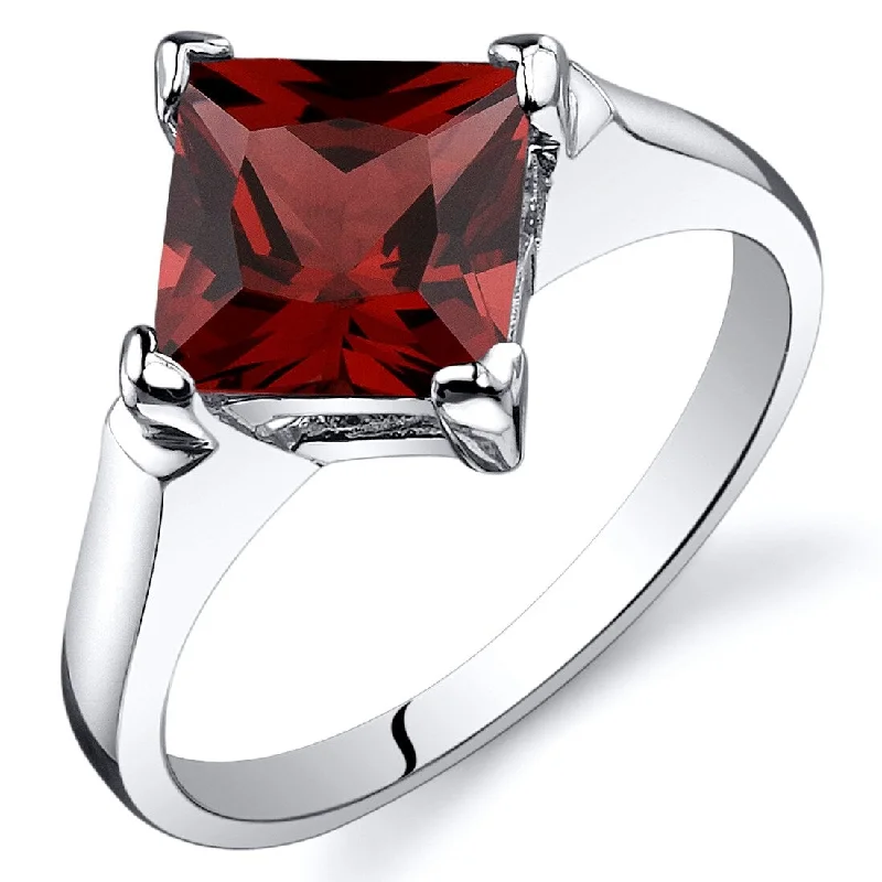 Turquoise Gemstone Rings in 925 Silver with a Southwestern - Inspired Design for a Rustic CharmSterling Silver 2 ct Garnet Solitaire Ring Turquoise Gemstone Rings in 925 Silver with a Southwestern - Inspired Design for a Rustic CharmSterling Silver 2 ct Garnet Solitaire Ring