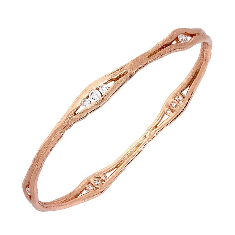 Animal - Print Bangles with Leopard or Zebra Patterns Sylva Rose Gold Plated Sterling Silver Bangle Animal - Print Bangles with Leopard or Zebra Patterns Sylva Rose Gold Plated Sterling Silver Bangle
