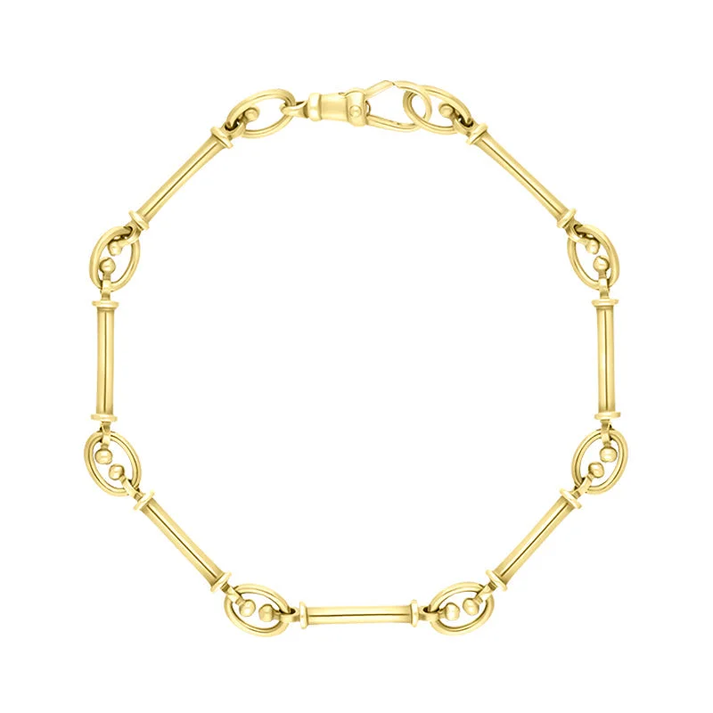 18ct Yellow Gold Handmade Baton Link Bracelet