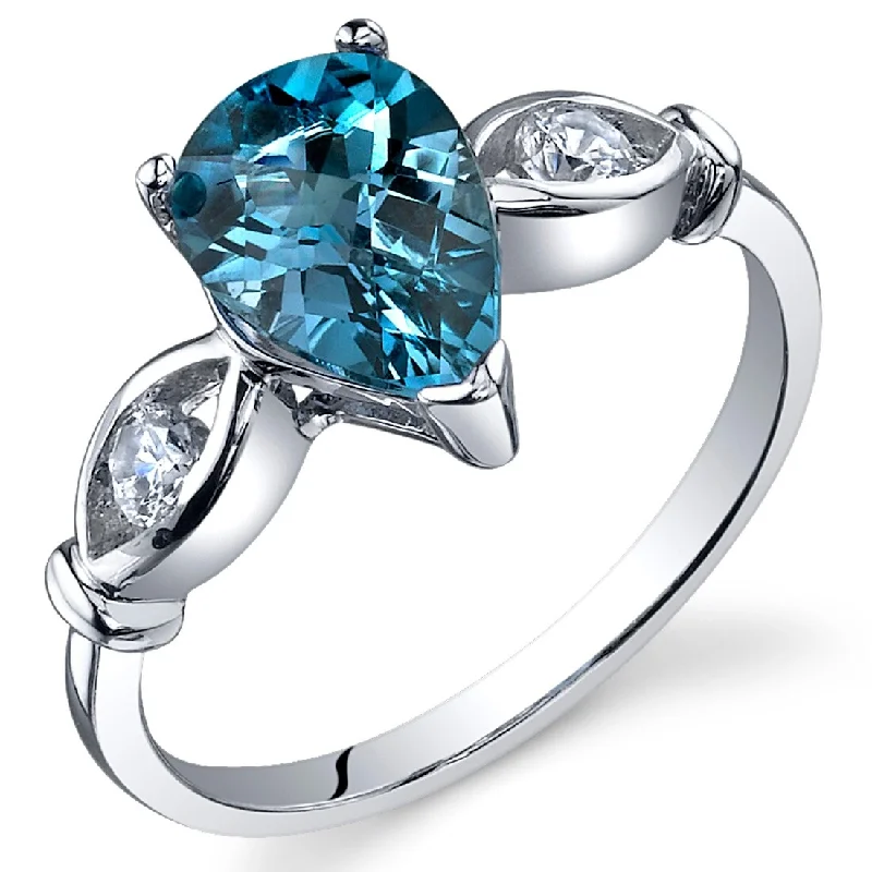 Malachite Gemstone Rings in 14K Gold with a Carved Stone for a Unique and Artistic AppealSterling Silver 1.5 ct London Blue Topaz Birthstone Ring