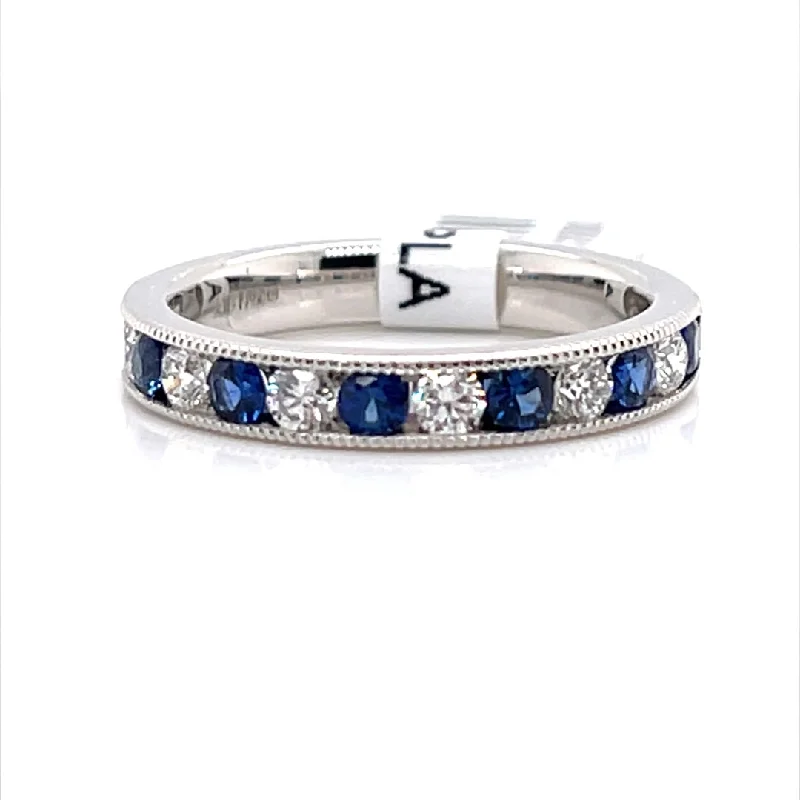 Pearl - Adorned Fashion Rings in Gold - Tone Alloy for a Sophisticated LookBremer Jewelry Channel Set Sapphire and Diamond Fashion Ring in Platinum (0.96ctw) Pearl - Adorned Fashion Rings in Gold - Tone Alloy for a Sophisticated LookBremer Jewelry Channel Set Sapphire and Diamond Fashion Ring in Platinum (0.96ctw)