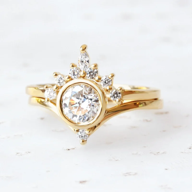 Cushion - Cut Women's Diamond Rings in Platinum with a Soft and Romantic Appearance1ct Unique Diamond Engagement & Wedding, Bridal two Rings Set - Bindi & Romi ♥ Cushion - Cut Women's Diamond Rings in Platinum with a Soft and Romantic Appearance1ct Unique Diamond Engagement & Wedding, Bridal two Rings Set - Bindi & Romi ♥