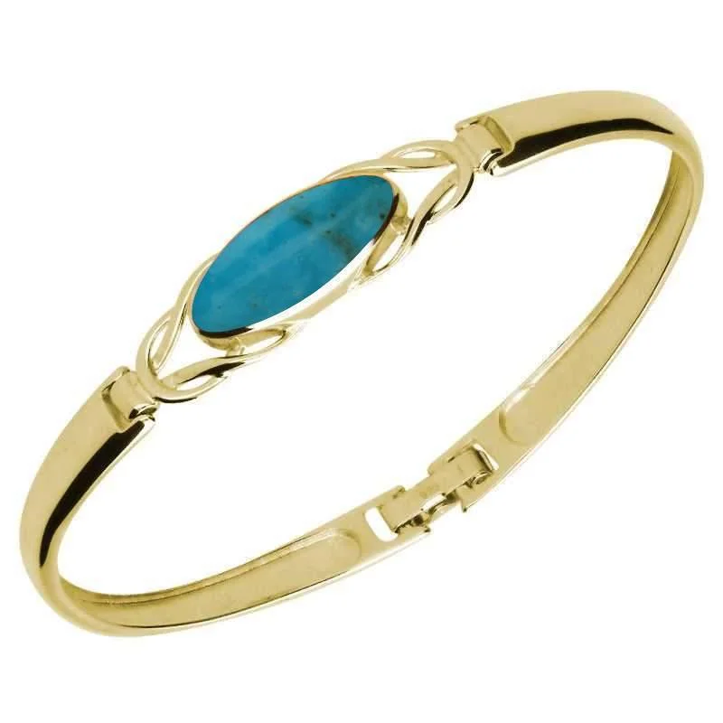 Resin Bangles with Embedded Dried Flowers 9ct Yellow Gold Turquoise Celtic Oval Clip Bangle Resin Bangles with Embedded Dried Flowers 9ct Yellow Gold Turquoise Celtic Oval Clip Bangle