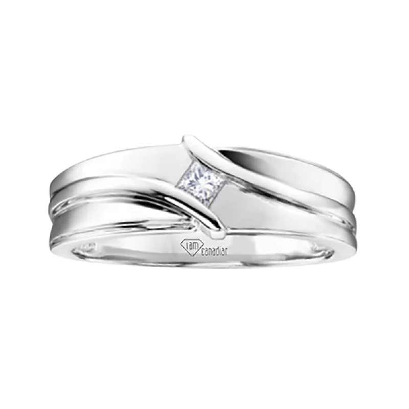 Men's Princess Cut Canadian Diamond Ring