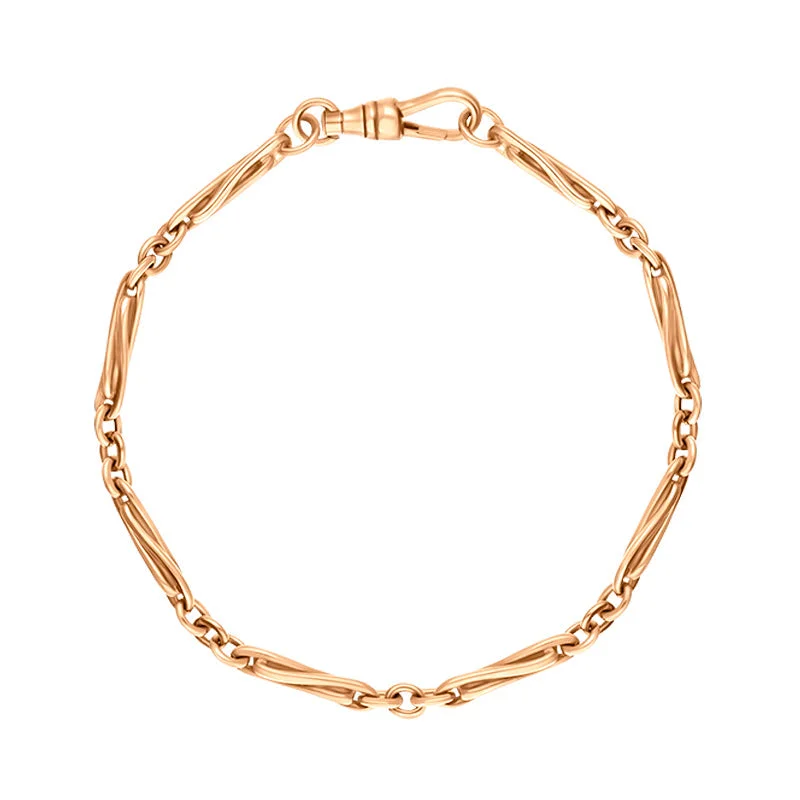 18ct Rose Gold Handmade Twist Bracelet