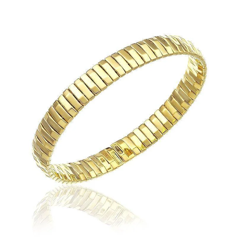 Holiday - Themed Bangles for Christmas or Valentine's Day Chimento Armillas 18ct Yellow Gold Bar Bangle Holiday - Themed Bangles for Christmas or Valentine's Day Chimento Armillas 18ct Yellow Gold Bar Bangle