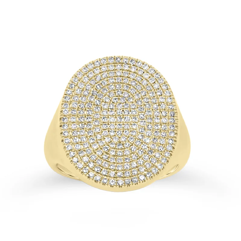 Bohemian - Style Fashion Rings with Turquoise and Silver Filigree for a Free - Spirited LookPave Diamond Signet Ring Bohemian - Style Fashion Rings with Turquoise and Silver Filigree for a Free - Spirited LookPave Diamond Signet Ring