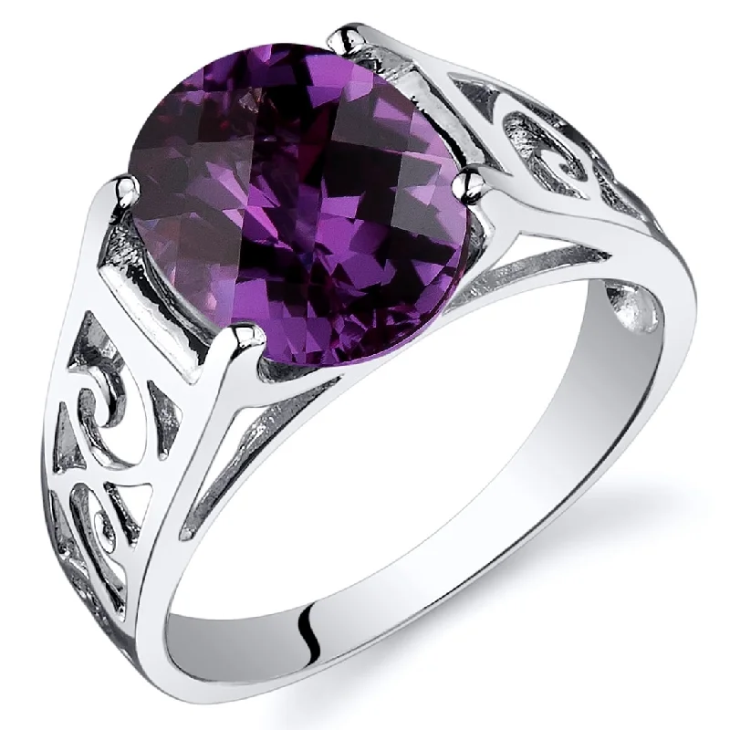 Peridot Gemstone Rings in 14K Gold - Filled Metal with a Pave - Set Band for a Sparkling LookSterling Silver 3.5 ct Color-changing Alexandrite Solitaire Ring Peridot Gemstone Rings in 14K Gold - Filled Metal with a Pave - Set Band for a Sparkling LookSterling Silver 3.5 ct Color-changing Alexandrite Solitaire Ring