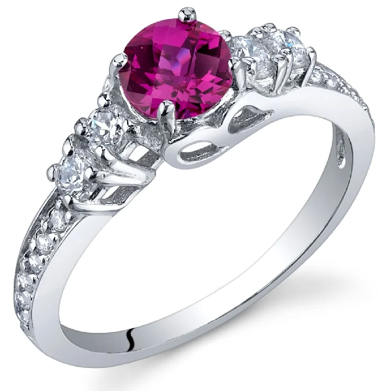 Tanzanite Gemstone Rings in 10K Gold with a Trilogy Design for a Sophisticated GiftSterling Silver 0.75 ct Created Ruby Birthstone Ring Tanzanite Gemstone Rings in 10K Gold with a Trilogy Design for a Sophisticated GiftSterling Silver 0.75 ct Created Ruby Birthstone Ring