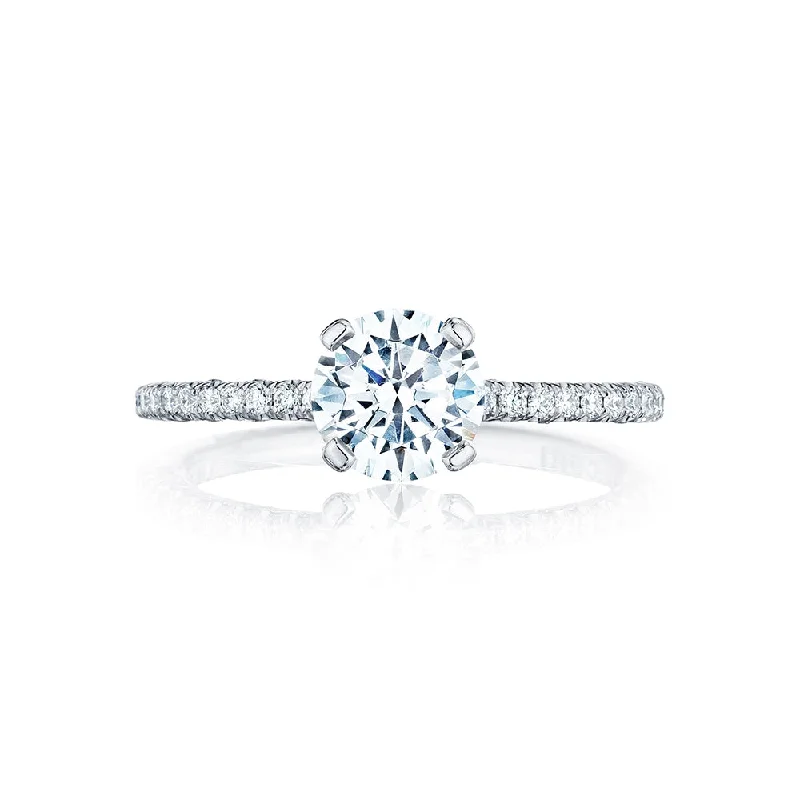 Cushion - Cut Women's Diamond Rings in Platinum with a Soft and Romantic AppearanceTacori Petite Crescent Round Solitaire Engagement Ring Cushion - Cut Women's Diamond Rings in Platinum with a Soft and Romantic AppearanceTacori Petite Crescent Round Solitaire Engagement Ring
