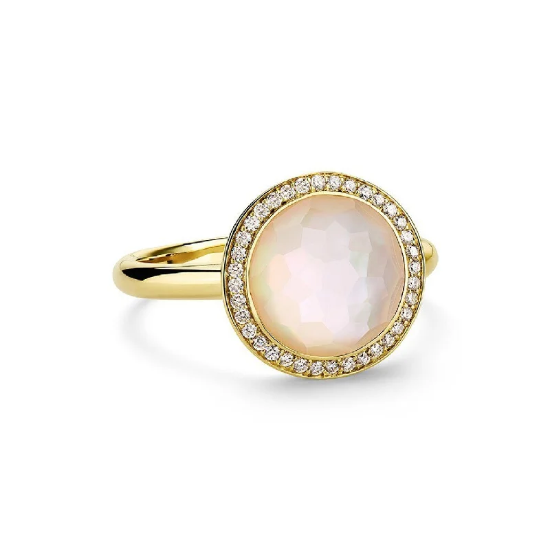 LED - Lit Fashion Rings in Plastic with Color - Changing Effects for a Futuristic LookMother of Pearl & Diamond Rock Candy Mini Lollipop Ring LED - Lit Fashion Rings in Plastic with Color - Changing Effects for a Futuristic LookMother of Pearl & Diamond Rock Candy Mini Lollipop Ring