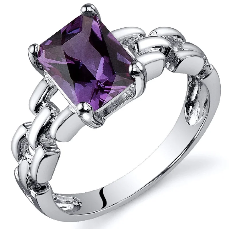 Agate Gemstone Rings in Sterling Silver with a Mosaic - Inspired Inlay for a Bohemian StyleSterling Silver 2 ct Color-changing Alexandrite Solitaire Ring Agate Gemstone Rings in Sterling Silver with a Mosaic - Inspired Inlay for a Bohemian StyleSterling Silver 2 ct Color-changing Alexandrite Solitaire Ring