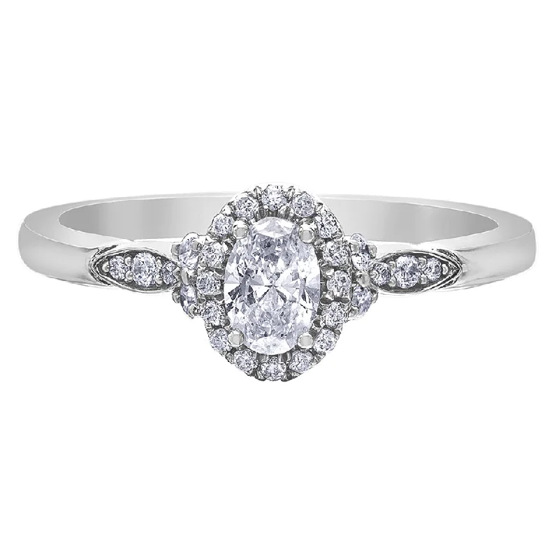 Princess - Cut Women's Diamond Rings in White Gold with a High - Clarity Diamond for a Modern LookOval Diamond Ring with Halo and Accents Princess - Cut Women's Diamond Rings in White Gold with a High - Clarity Diamond for a Modern LookOval Diamond Ring with Halo and Accents