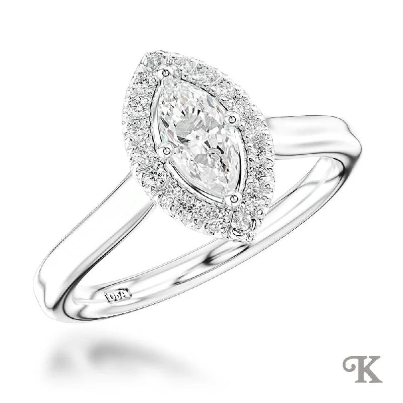 Men's Turquoise Engagement Rings in 925 Silver with a Southwestern - Inspired BandSkye Pure Marquise Halo Men's Turquoise Engagement Rings in 925 Silver with a Southwestern - Inspired BandSkye Pure Marquise Halo