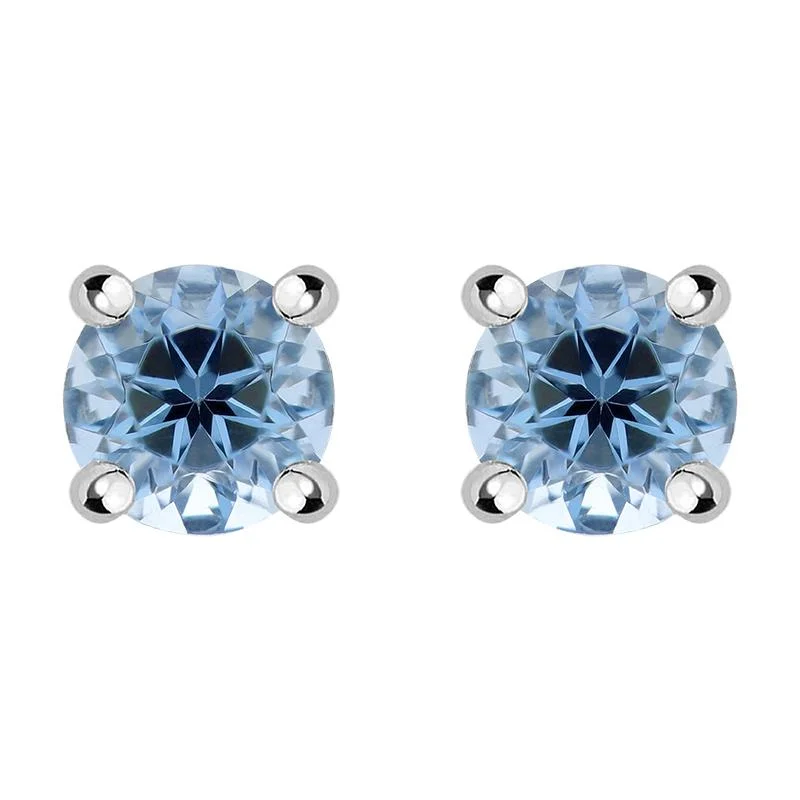 18ct White Gold 0.47ct Aquamarine Stud Earrings
