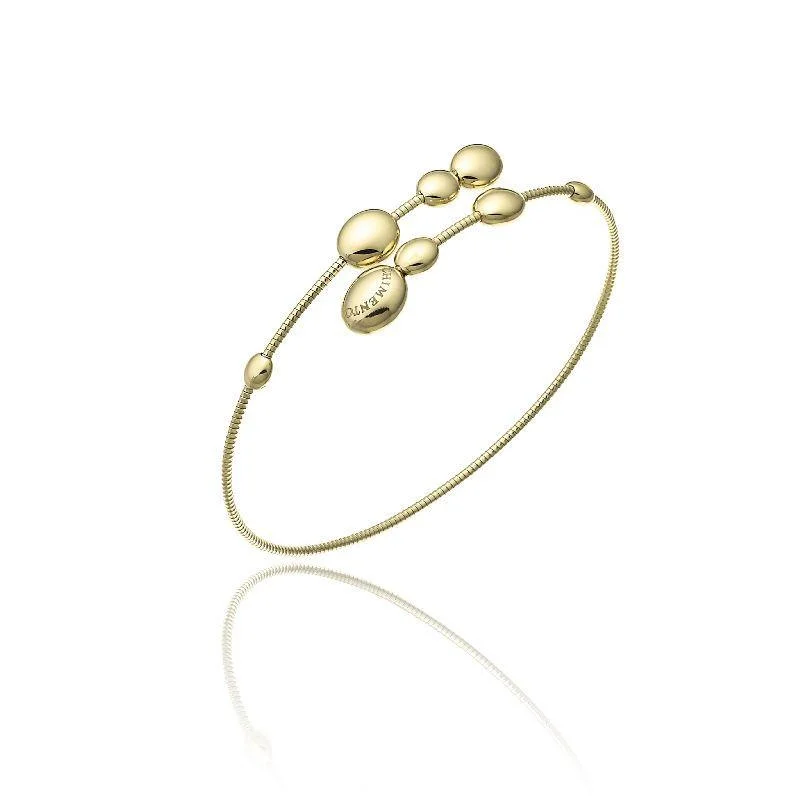 Resin Bangles with Embedded Dried Flowers Chimento Armillas Acqua 18ct Yellow Gold Droplets Crossover Bangle Resin Bangles with Embedded Dried Flowers Chimento Armillas Acqua 18ct Yellow Gold Droplets Crossover Bangle
