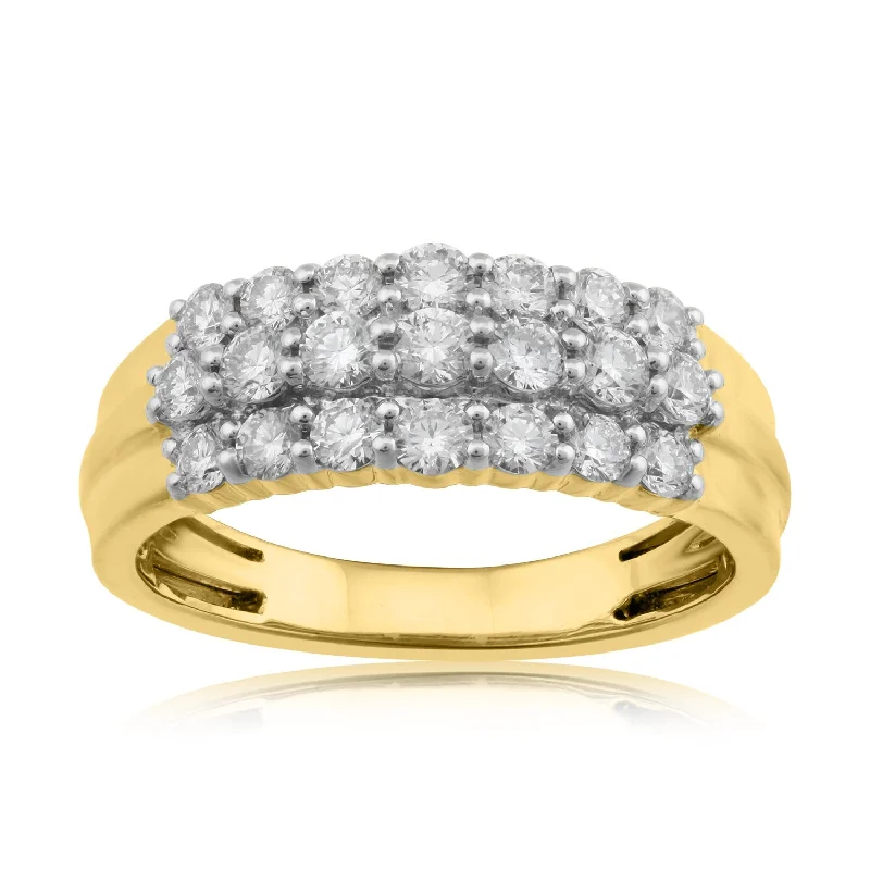 Art Deco - Inspired Women's Diamond Rings with Geometric Designs and Baguette - Cut Diamonds18K YG Band Diamond Ring-1pc Art Deco - Inspired Women's Diamond Rings with Geometric Designs and Baguette - Cut Diamonds18K YG Band Diamond Ring-1pc