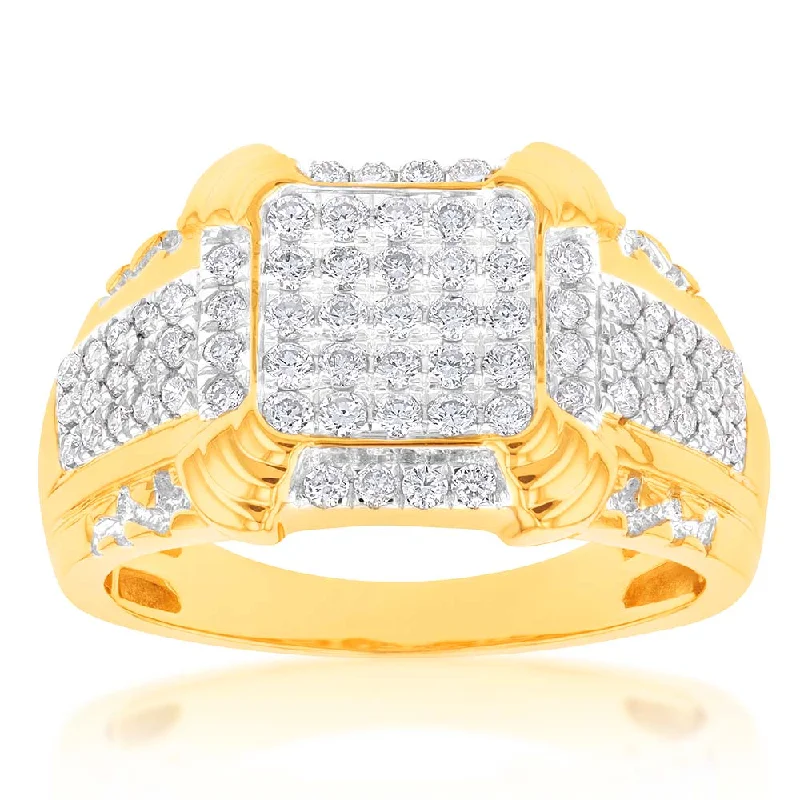Women's Diamond Rings with Opal Inlays and Diamond Accents for a Mysterious and Iridescent LookLuminesce Lab Grown 1 Carat Diamond Gents Ring in 9ct Yellow Gold Women's Diamond Rings with Opal Inlays and Diamond Accents for a Mysterious and Iridescent LookLuminesce Lab Grown 1 Carat Diamond Gents Ring in 9ct Yellow Gold