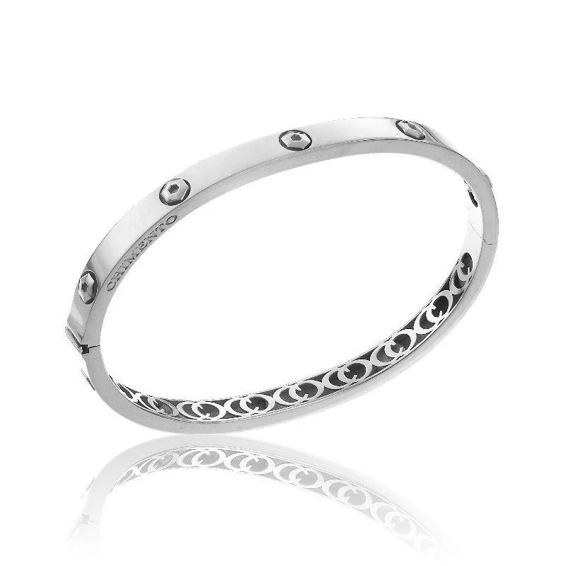 Wood - Carved Bangles with Intricate Celtic Patterns Chimento Armillas Be Mine 18ct White Gold Bangle Wood - Carved Bangles with Intricate Celtic Patterns Chimento Armillas Be Mine 18ct White Gold Bangle