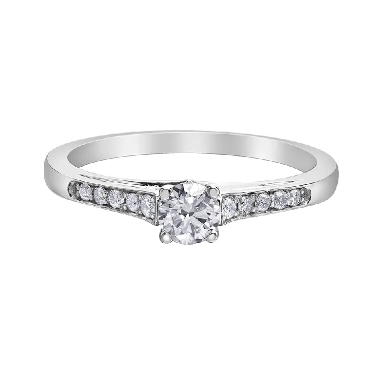 Adjustable Women's Diamond Rings with a Flexible Band for a Comfortable and Custom FitCanadian Diamond Ring with Accented Band Adjustable Women's Diamond Rings with a Flexible Band for a Comfortable and Custom FitCanadian Diamond Ring with Accented Band