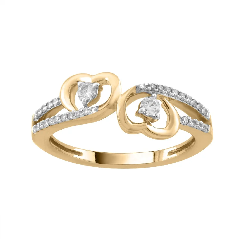 Vintage - Style Women's Diamond Rings with Floral - Engraved Bands and Multiple Diamond Accents18K YG Engagement Diamond Ring-1pc Vintage - Style Women's Diamond Rings with Floral - Engraved Bands and Multiple Diamond Accents18K YG Engagement Diamond Ring-1pc